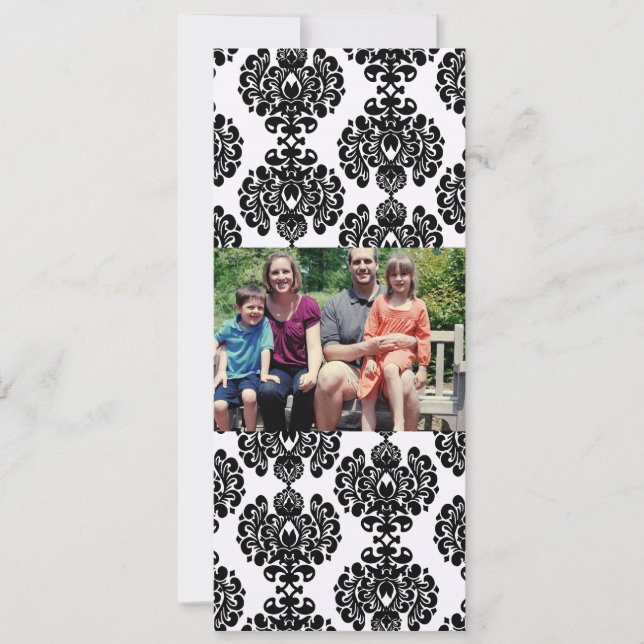 Cartão de Natal de Foto da Família 4x9 (Frente)