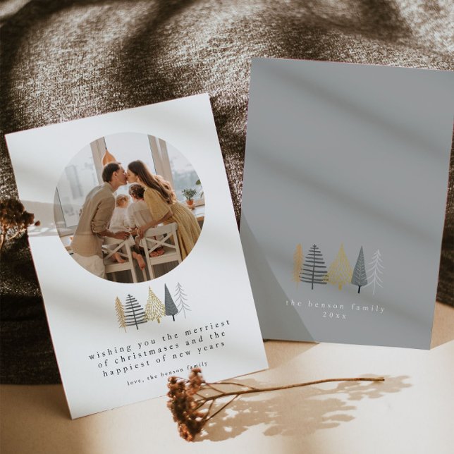 Cartão de Natal de Foto da Família Moderna (Criador carregado)