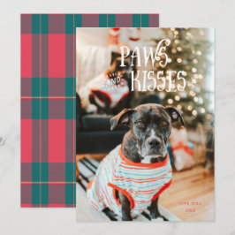 Cartão de Natal de Foto de Animalzinho Bobo Beijos