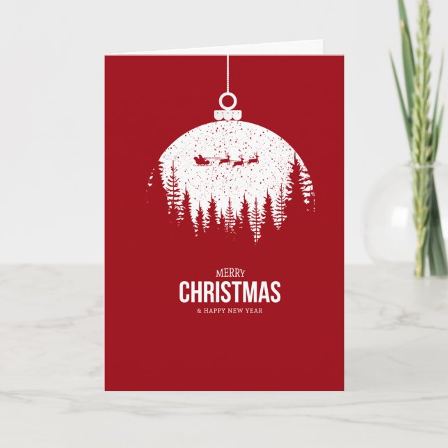 Cartão de Natal de Foto de Natal Moderno (Frente)