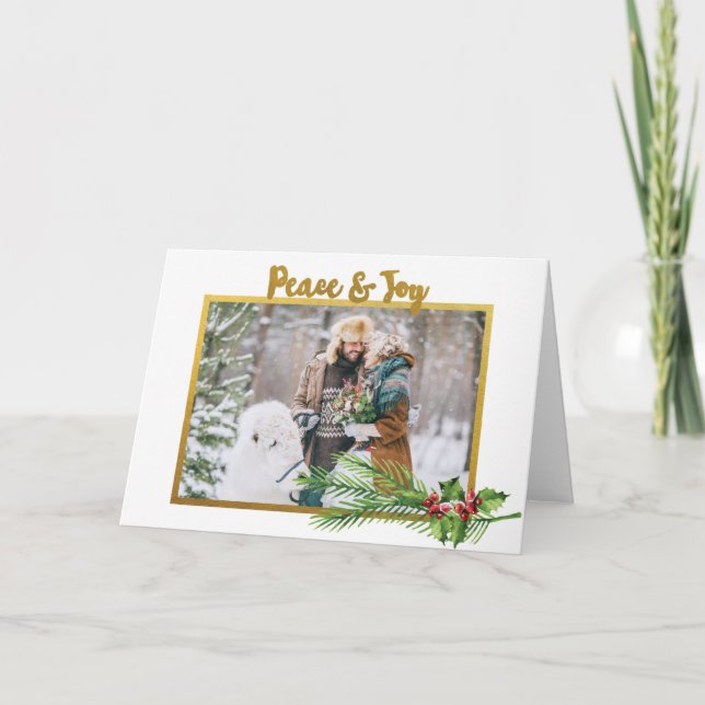 Cartão de Natal de Foto do País (Frente)