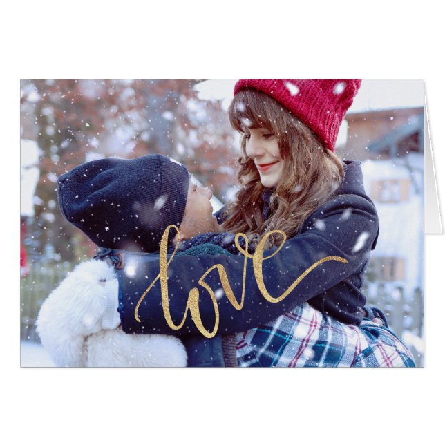 Cartão de Natal de Foto do Primeiro Casal de Natal (Frente Horizontal)