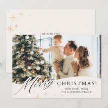 Cartão de Natal de Foto Elegante
