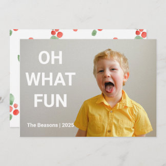 Cartão de Natal de Foto Grande Minimalista Simples