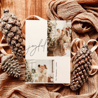 Cartão de Natal de Foto Joyful | Cartão de Férias 