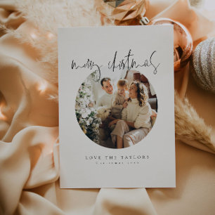 Cartão de Natal de Foto Minimalista Moderno