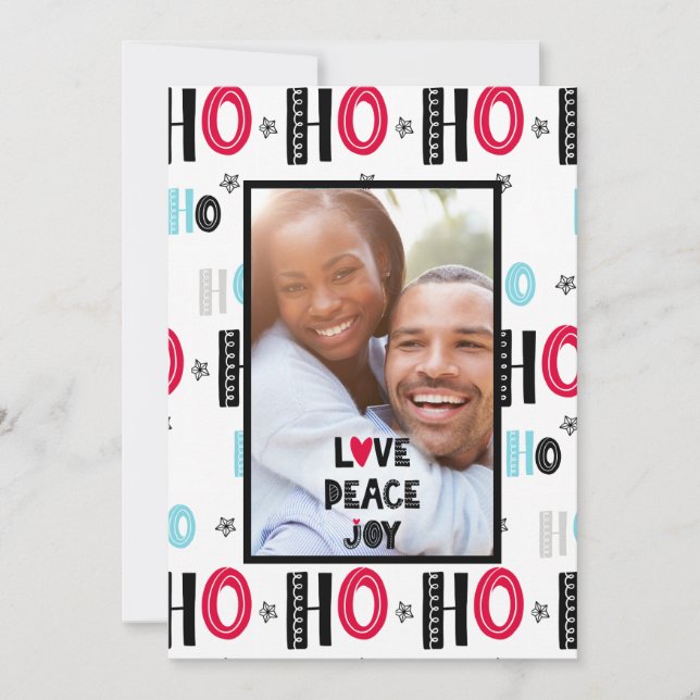 Cartão de Natal de Foto Moderno - Dodles Escandina (Frente)