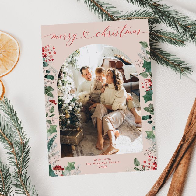 Cartão de Natal de Foto para Casal Simples 1 Famíl (Criador carregado)