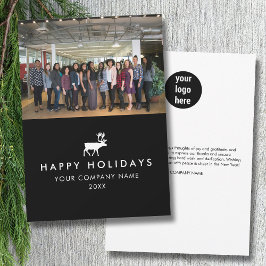 Cartão de Natal de Fotografia do logotipo da Equip