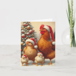 Cartão de Natal de Frango do País