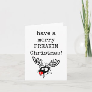 Cartão de Natal de Freakin de feliz