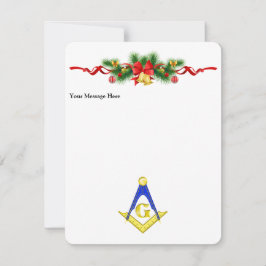 Cartão de Natal de Freemason Personalizado