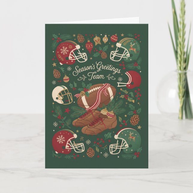 Cartão de Natal de Futebol (Frente)