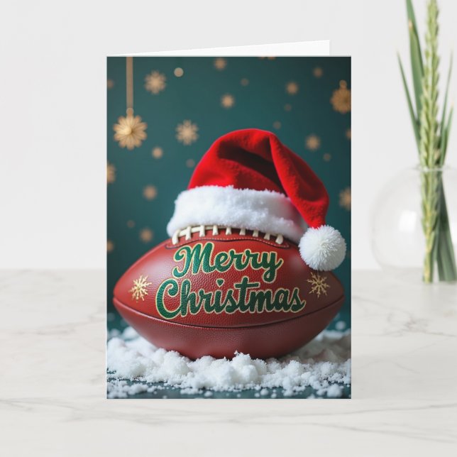 Cartão de Natal de Futebol (Frente)