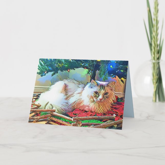 cartão de natal de gato (Frente)