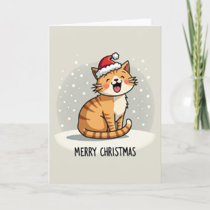 Cartão de Natal de Gato Bonito