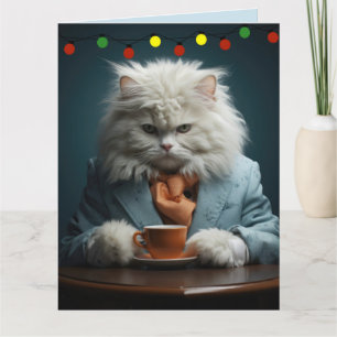 CARTÃO DE NATAL DE GATO LEGAL