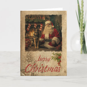 Cartão de Natal de german shepherd