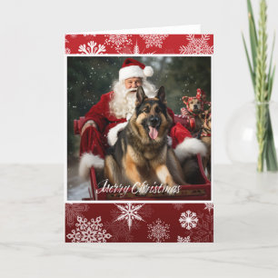 Cartão de Natal de german shepherd