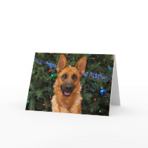 Cartão de Natal de german shepherd
