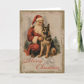 Cartão de Natal de german shepherd