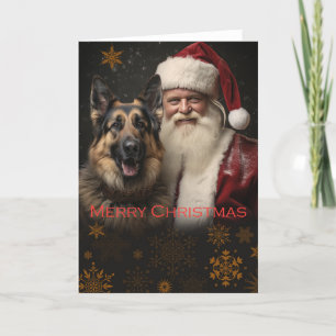 Cartão de Natal de german shepherd