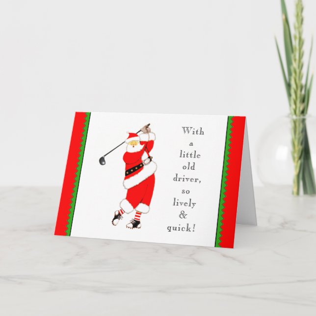Cartão de Natal de Golfe (Frente)