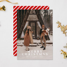 Cartão de Natal de Greve Vermelha Festiva MERI