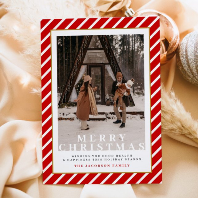 Cartão de Natal de Greve Vermelha Festiva MERI (Criador carregado)