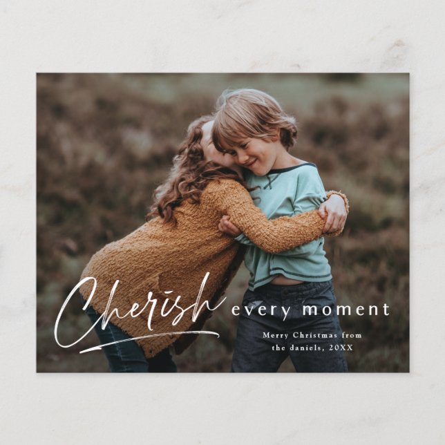 Cartão de Natal de Imagem de Foto de Orçamento de  (Frente)