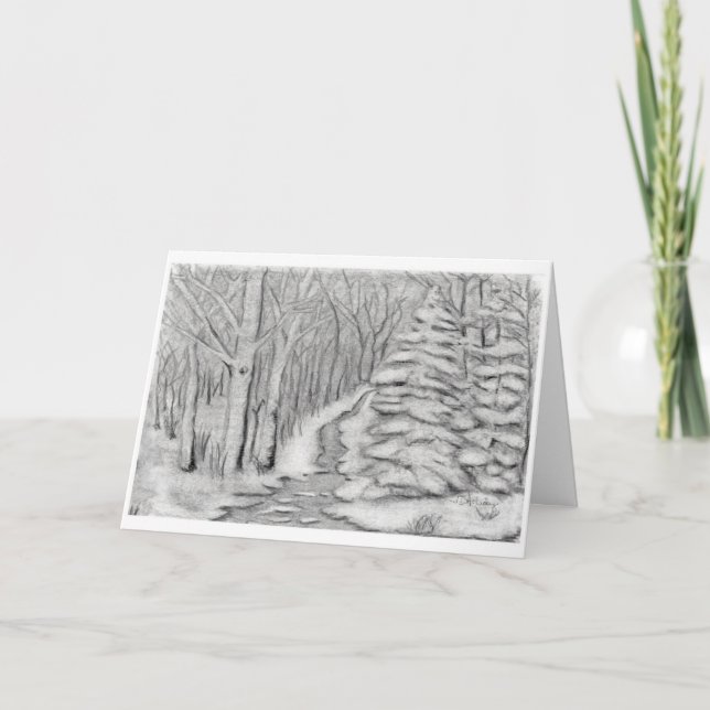 Cartão de Natal de inverno (Frente)