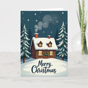 Cartão de Natal de Inverno Aconchegante