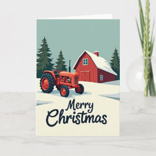 Cartão de Natal de Inverno Ilustrado
