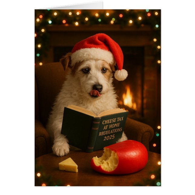 cartão de Natal de Jack Russell Terrier 'Imposto s (Frente)