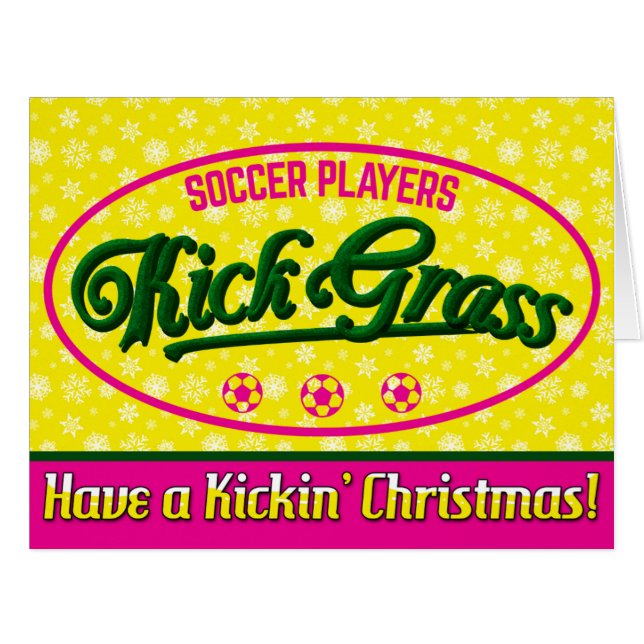 Cartão de Natal De Jogadores De Futebol (Frente horizontal)