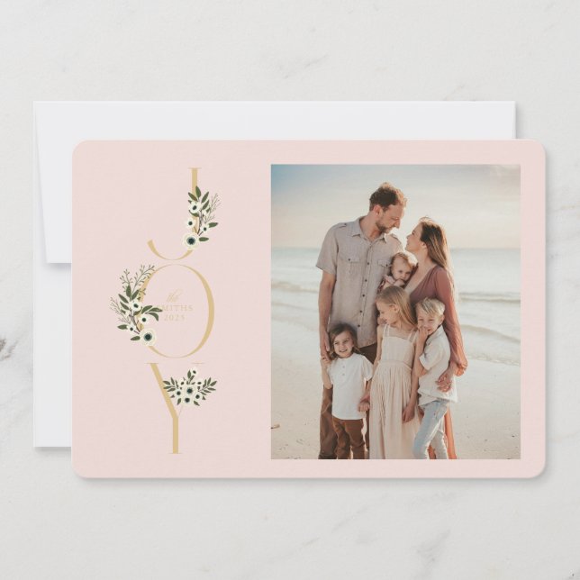 Cartão de Natal de Joia Botânica (Frente)