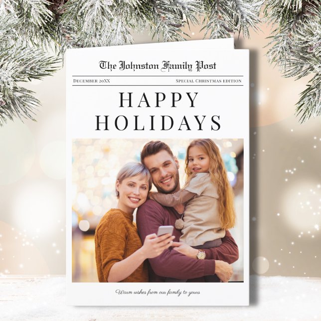 Cartão de Natal de Jornal com fotografia (Criador carregado)