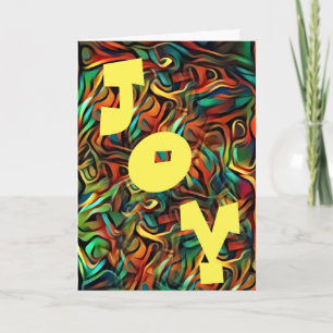 Cartão de Natal de Joy Abstrato Joy