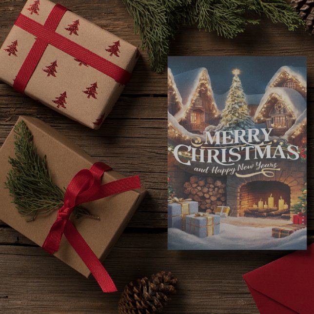 Cartão de Natal de Lareira (Criador carregado)