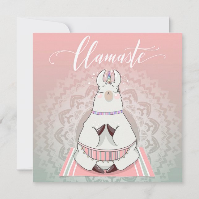 Cartão de Natal de Lhama (Frente)