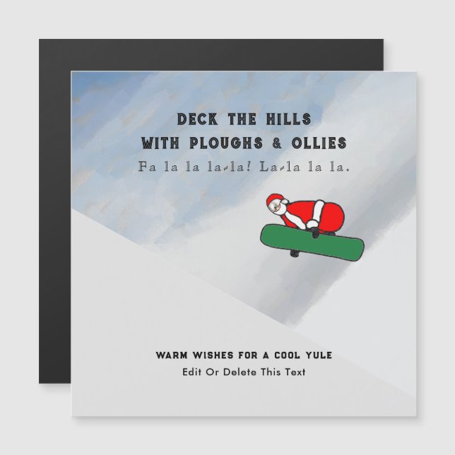 Cartão de Natal de Lodge Snowboard Ski (Frente/Verso)