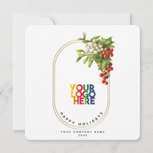 Cartão de Natal de Logotipo Corporativo Festivo