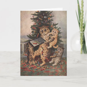 Cartão de Natal de Louis Wain no Gatoeland