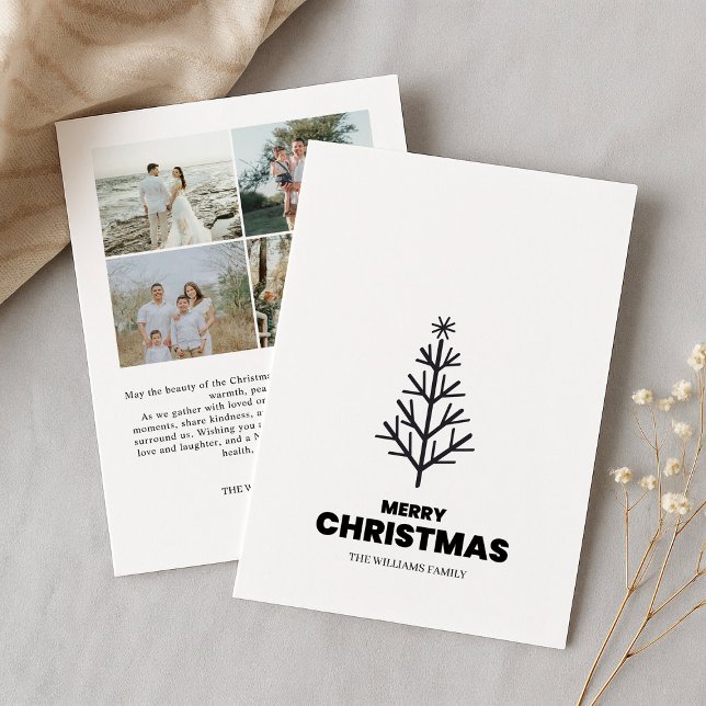 Cartão de Natal de Merry Minimalista (Criador carregado)