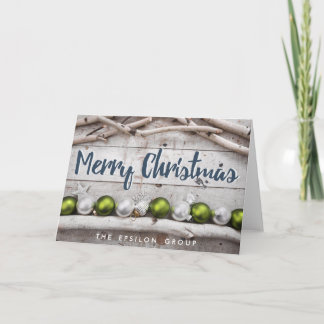 Cartão de Natal de Merry Rustic para Empresas