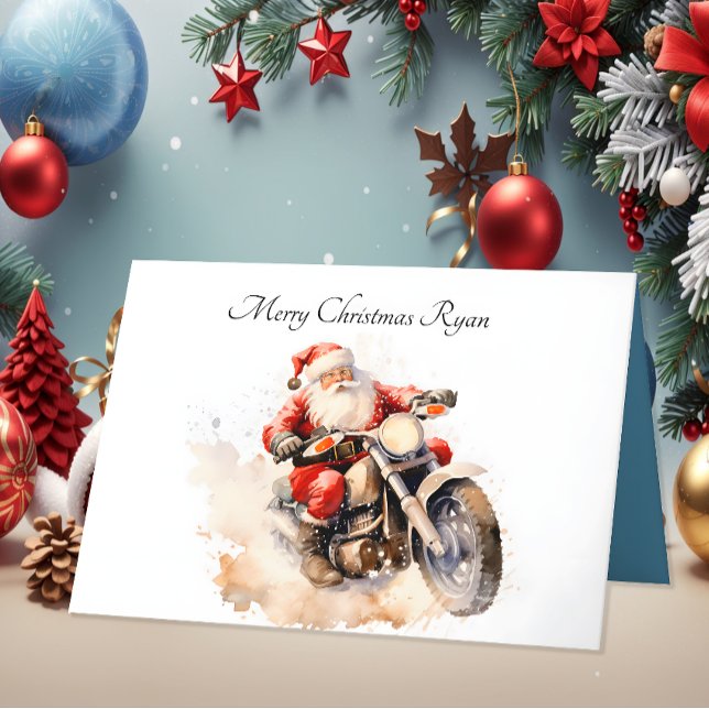 Cartão de Natal de Motobike para papais noeis (Criador carregado)