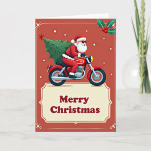 Cartão de Natal de Motocicleta legal