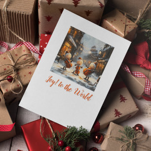 Cartão de Natal de Músicos da Rua Alegria ao Mundo