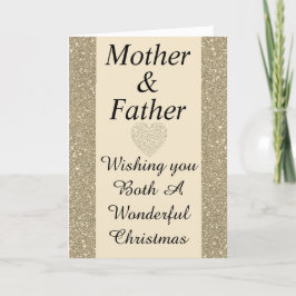 Cartão de Natal de na moda especial para mãe e pai