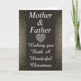 Cartão de Natal de na moda especial para mãe e pai